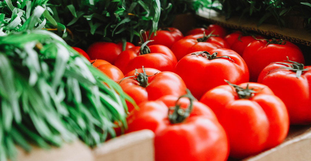 Tomatoes in market