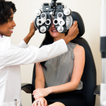 Person having an eye exam