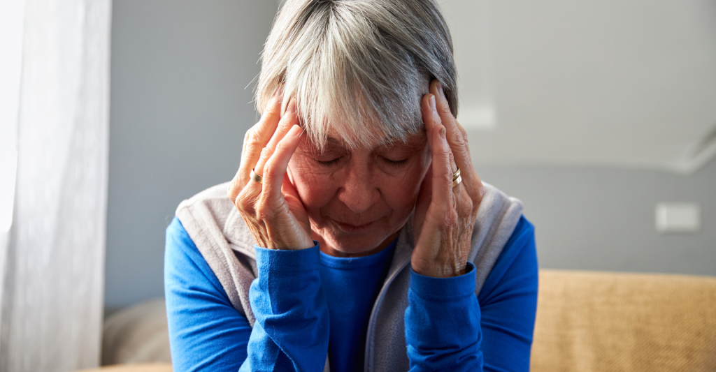 Older adult feeling anxiety