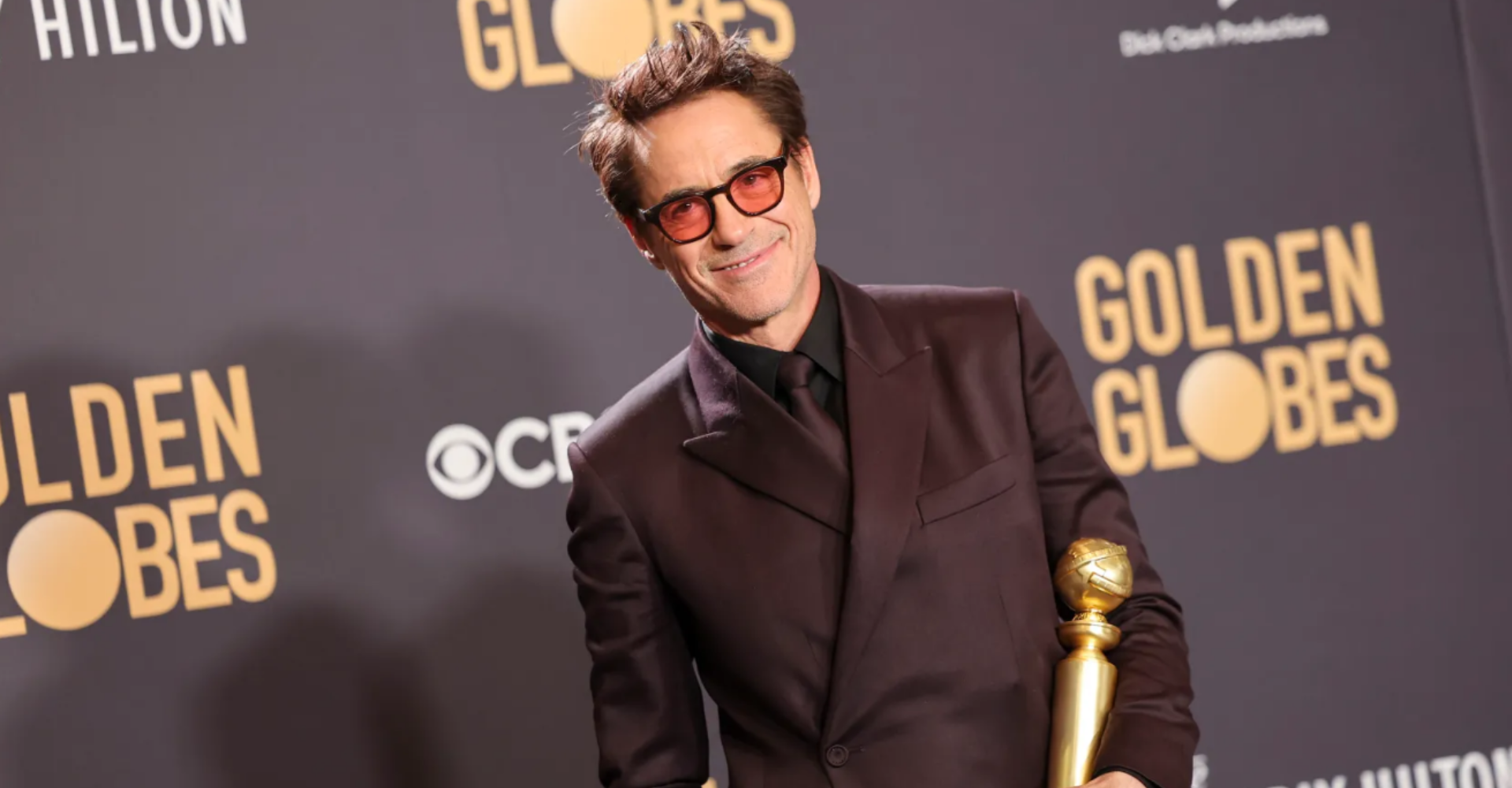 Robert Downey Jr. Accepting his Golden Globe