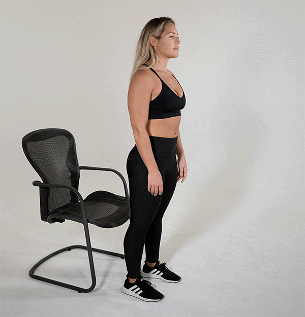 Chair/bench squats
