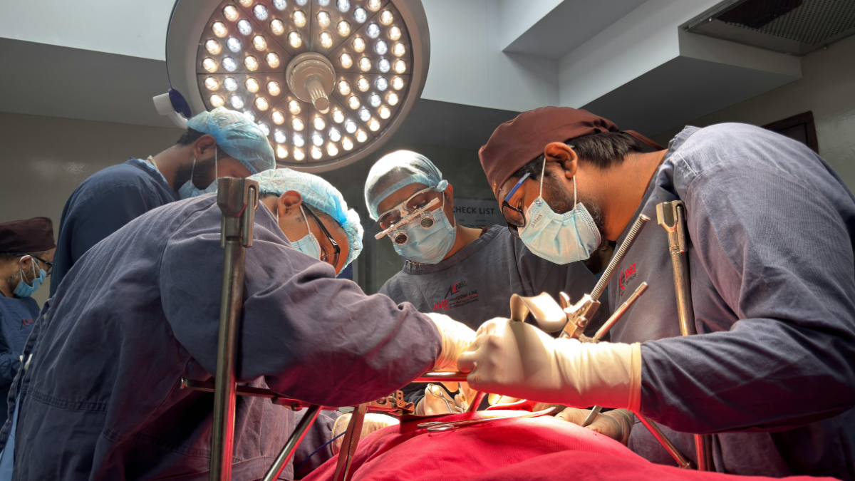 Open heart surgery